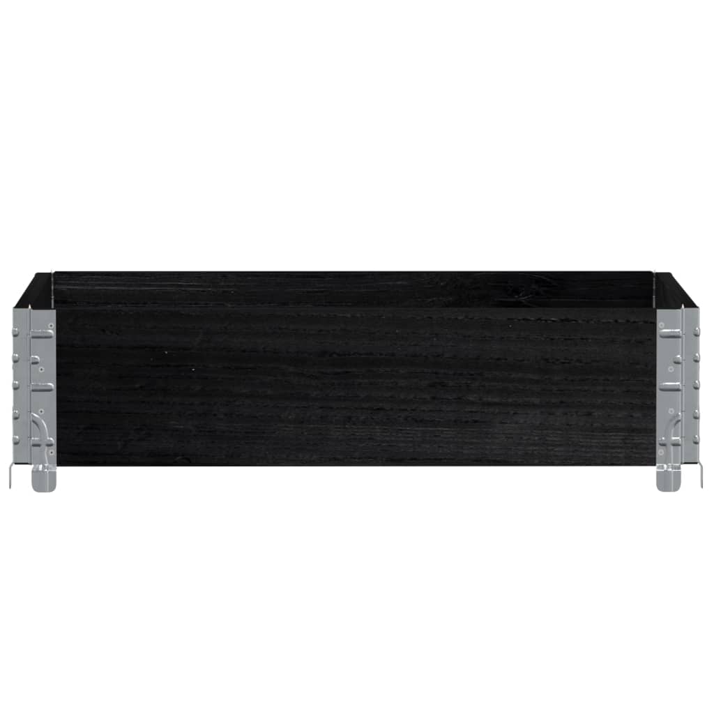 Fioriera da Giardino Nera 80x60 cm in Legno Massello di Pino | homemem39