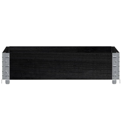 Fioriera da Giardino Nera 80x60 cm in Legno Massello di Pino | homemem39
