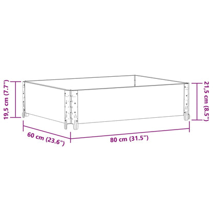 Fioriera da Giardino Nera 80x60 cm in Legno Massello di Pino | homemem39