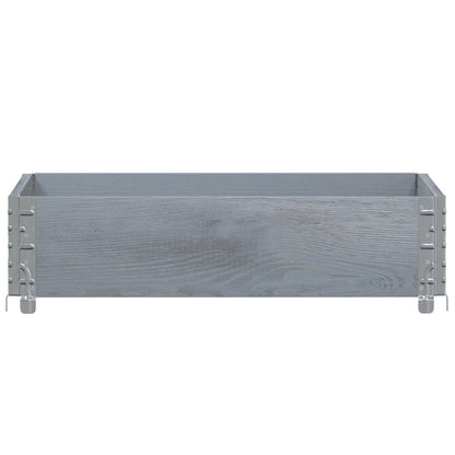 Fioriera da Giardino Grigia 80x60 cm Legno Massello di Pino | homemem39