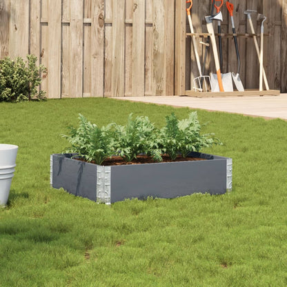 Fioriera da Giardino Grigia 80x60 cm Legno Massello di Pino | homemem39