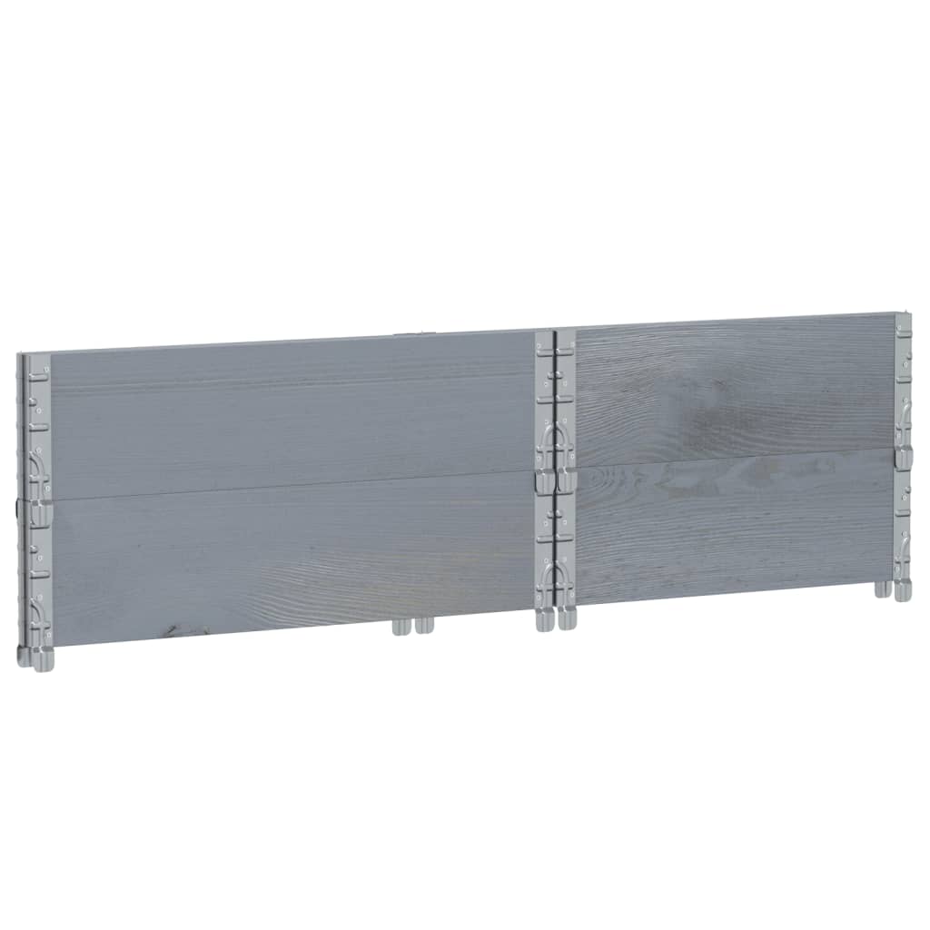 Fioriera da Giardino Grigia 80x60 cm Legno Massello di Pino | homemem39