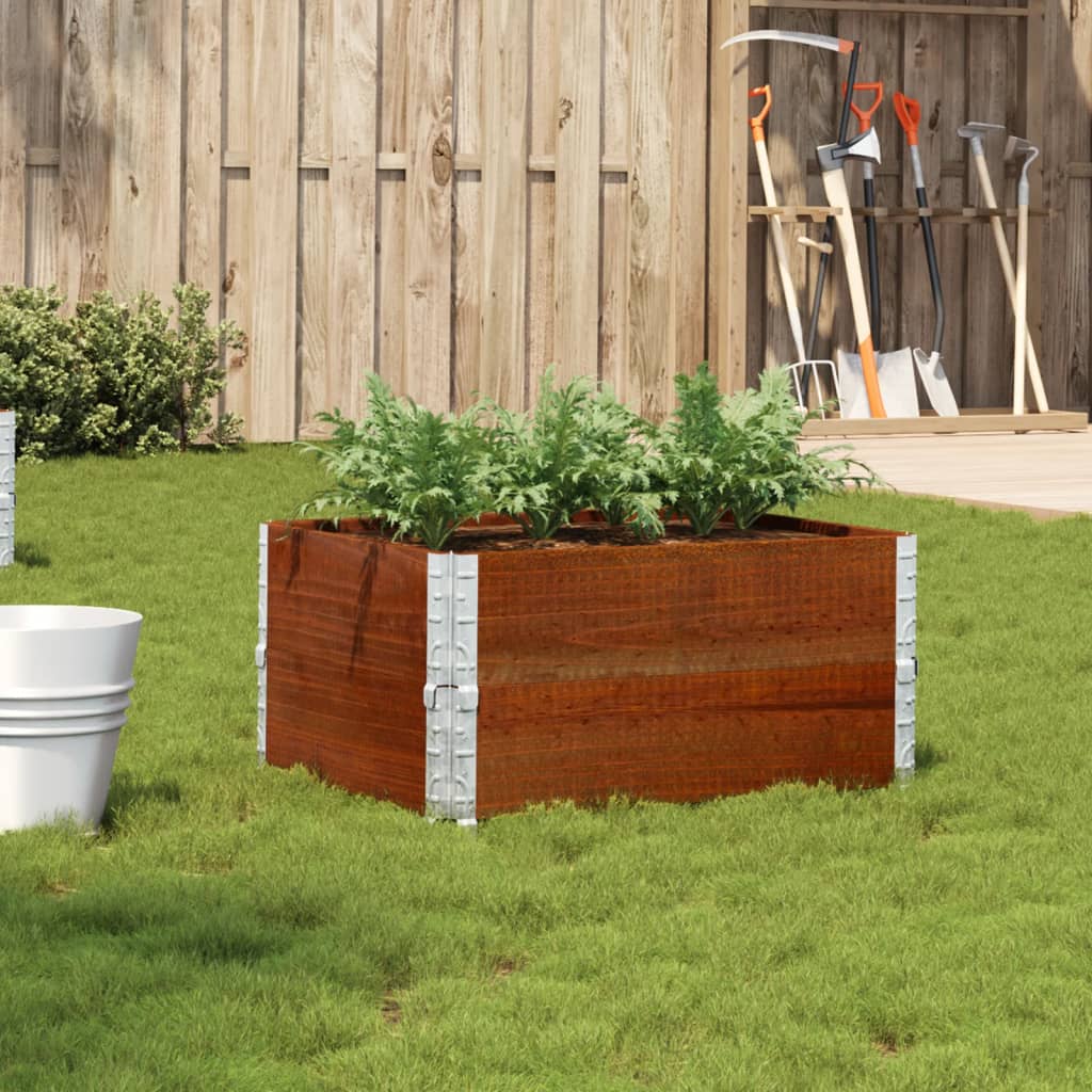 Fioriera da Giardino Marrone 80x60 cm Legno Massello di Pino | homemem39