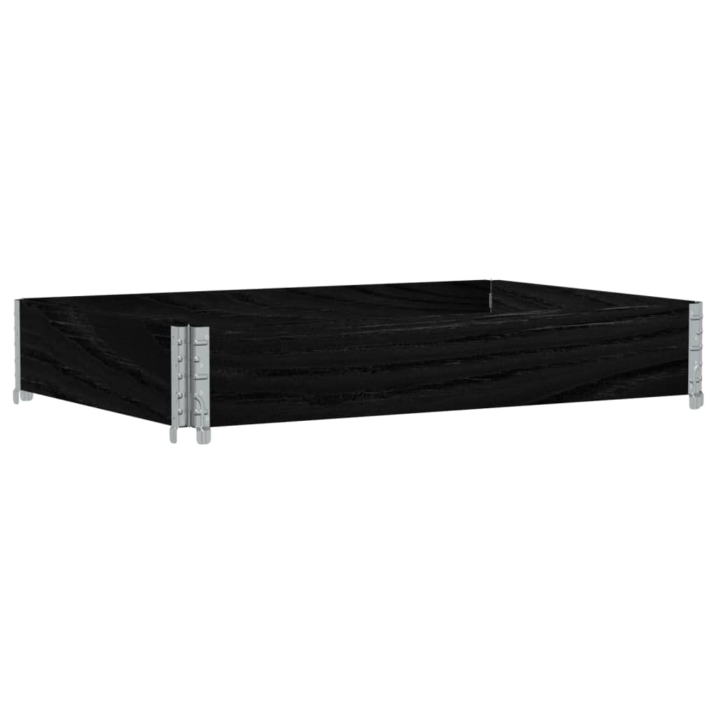 Fioriera da Giardino Nera 120x80 cm Legno Massello di Pino | homemem39