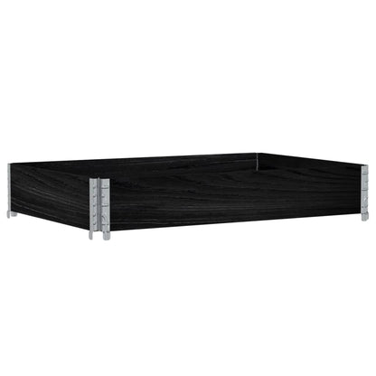 Fioriera da Giardino Nera 120x80 cm Legno Massello di Pino | homemem39