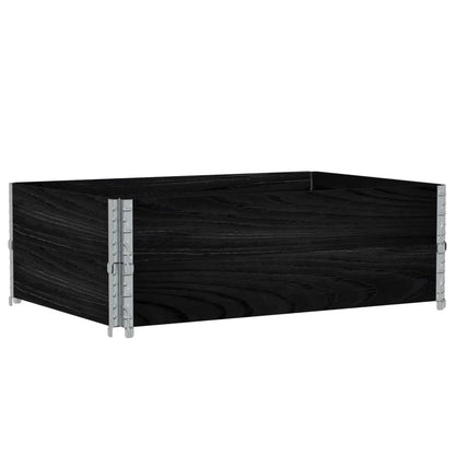 Fioriera da Giardino Nera 120x80 cm Legno Massello di Pino | homemem39