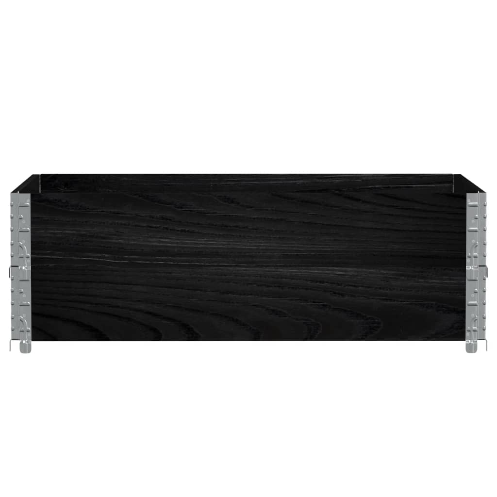 Fioriera da Giardino Nera 120x80 cm Legno Massello di Pino | homemem39