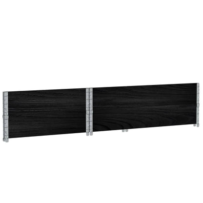 Fioriera da Giardino Nera 120x80 cm Legno Massello di Pino | homemem39