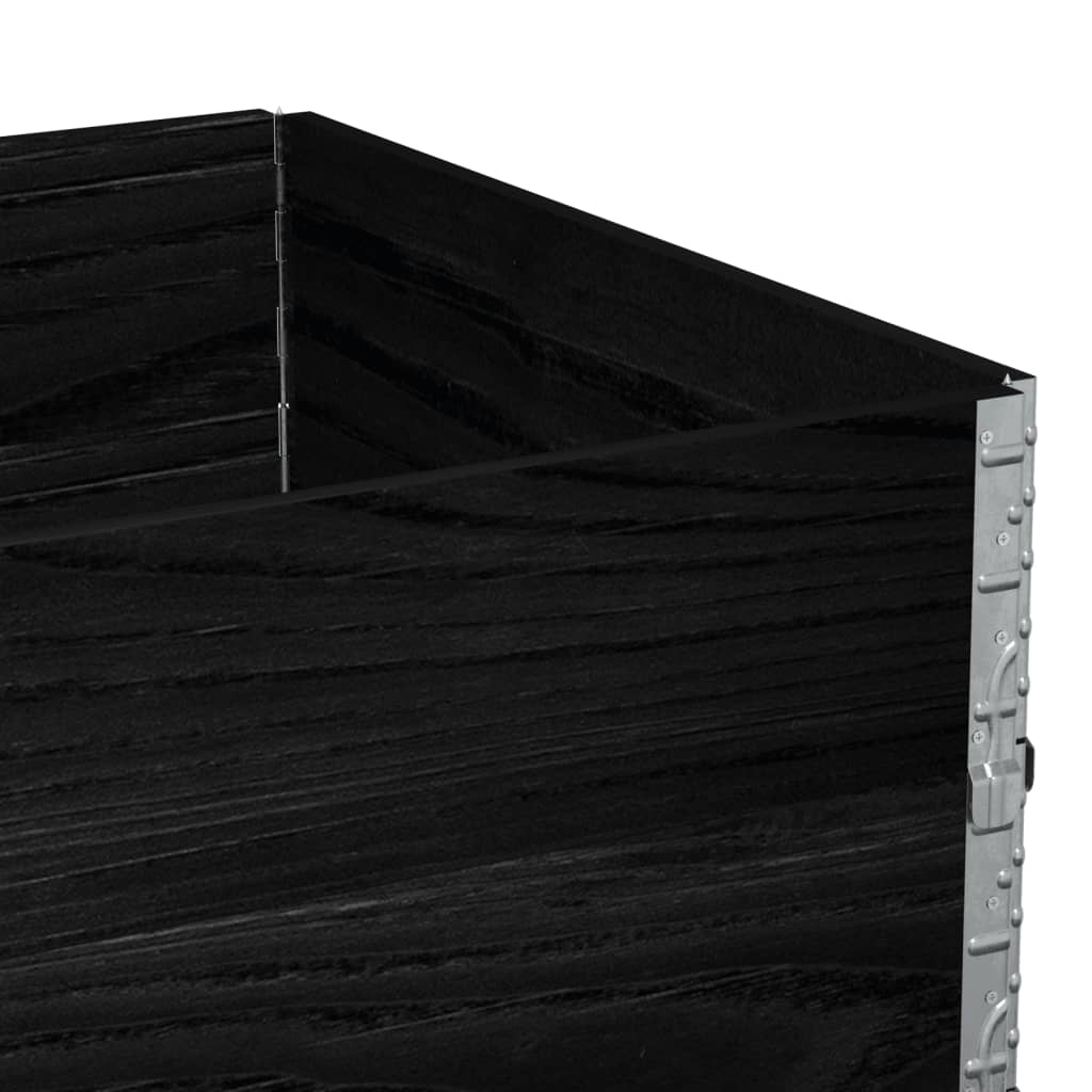 Fioriera da Giardino Nera 120x80 cm Legno Massello di Pino | homemem39