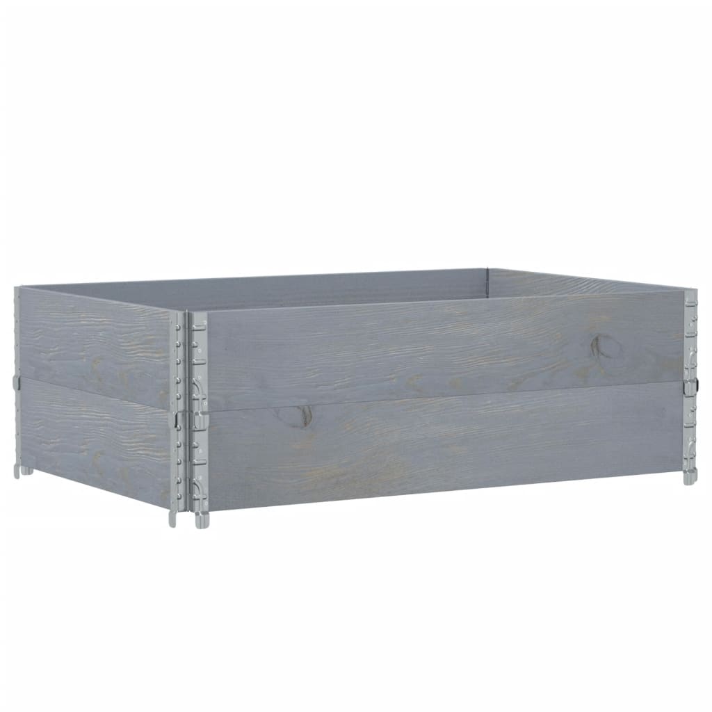 Fioriera da Giardino Grigia 120x80 cm Legno Massello di Pino | homemem39