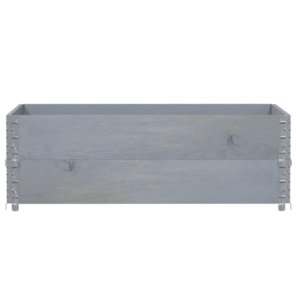 Fioriera da Giardino Grigia 120x80 cm Legno Massello di Pino | homemem39