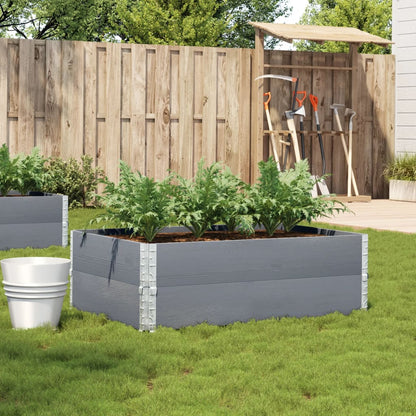 Fioriera da Giardino Grigia 120x80 cm Legno Massello di Pino | homemem39