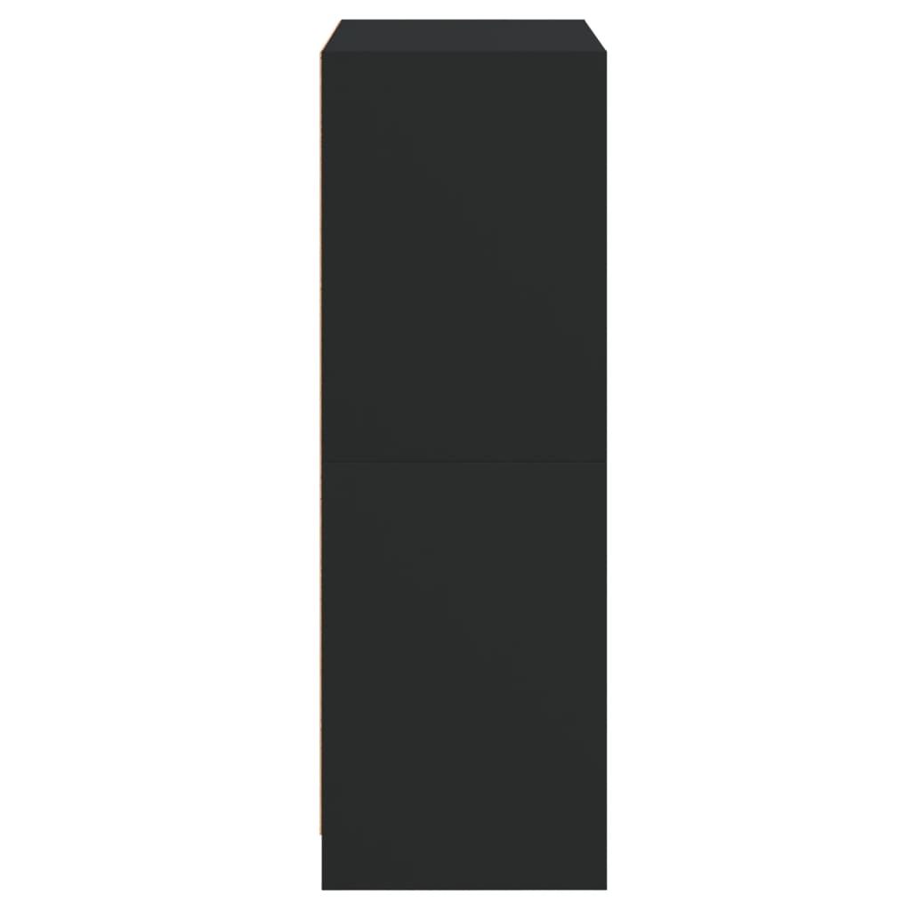 Credenza con Ante Nera 68x37x109 cm in Legno Multistrato - homemem39