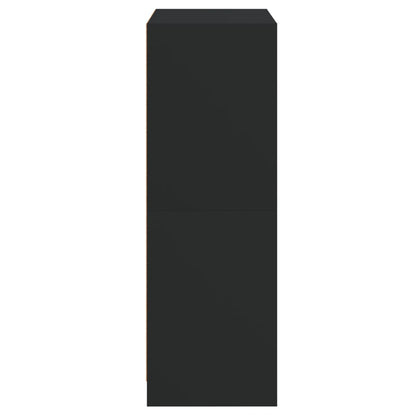 Credenza con Ante Nera 68x37x109 cm in Legno Multistrato - homemem39