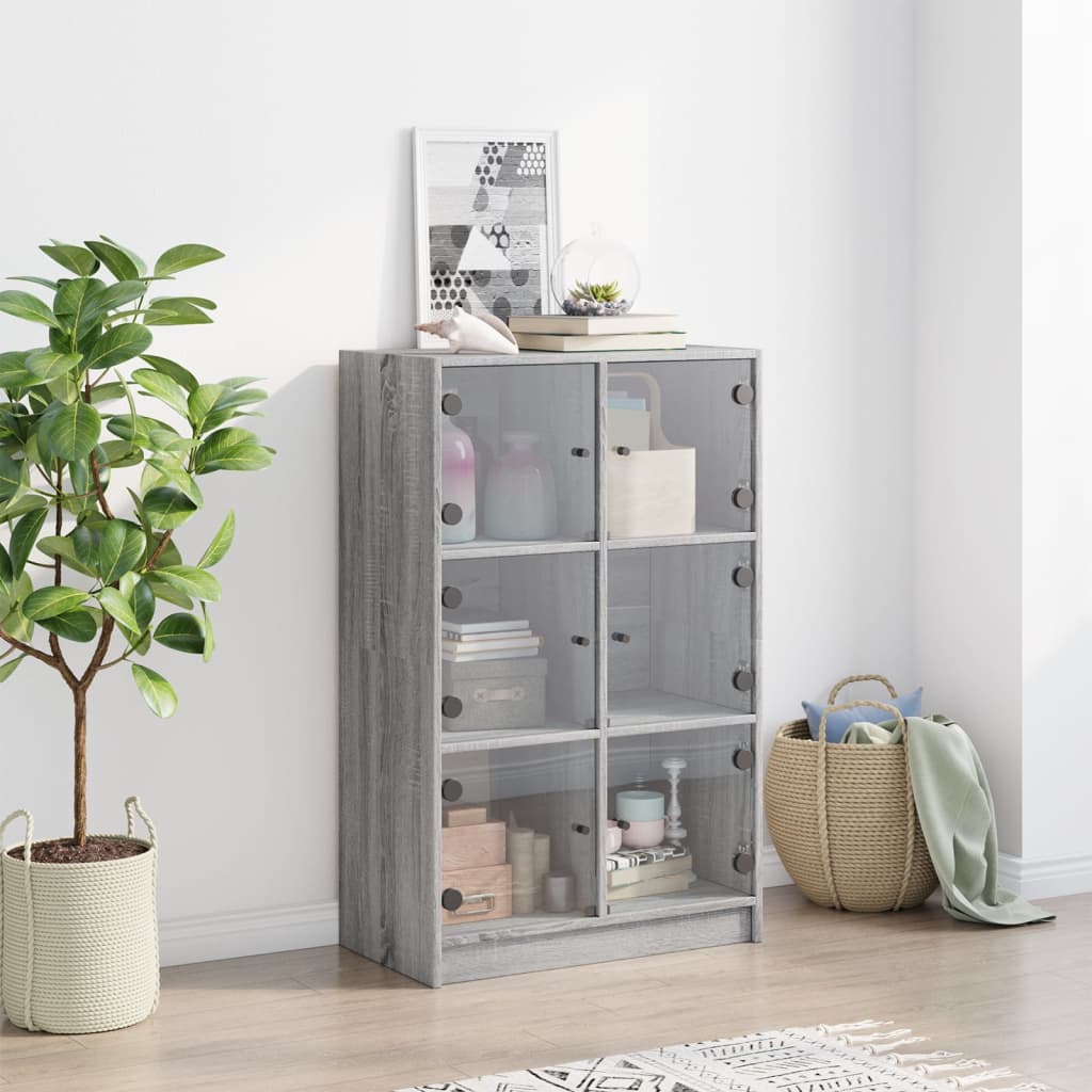 Credenza con Ante Grigio Sonoma 68x37x109 cm Legno Multistrato - homemem39