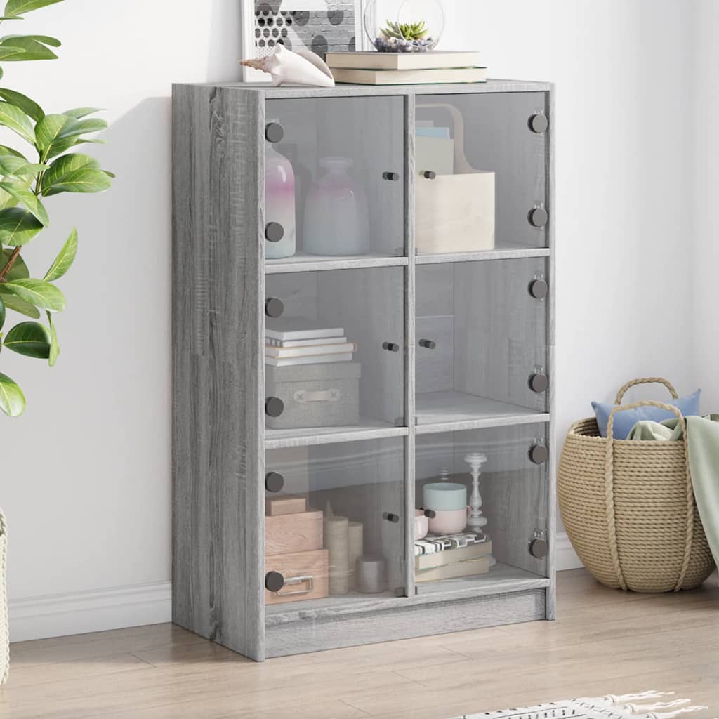Credenza con Ante Grigio Sonoma 68x37x109 cm Legno Multistrato - homemem39