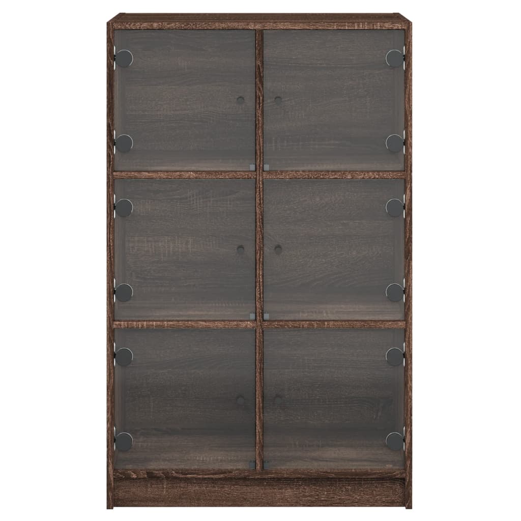 Credenza con Ante Rovere Marrone 68x37x109 cm Legno Multistrato - homemem39