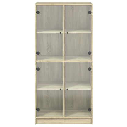 Credenza con Ante Rovere Sonoma 68x37x142 cm Legno Multistrato - homemem39