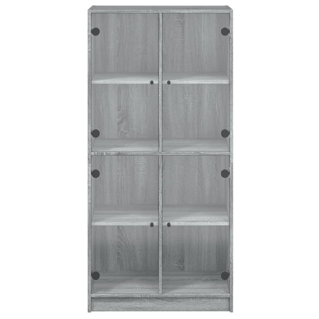 Credenza con Ante Grigio Sonoma 68x37x142 cm Legno Multistrato - homemem39