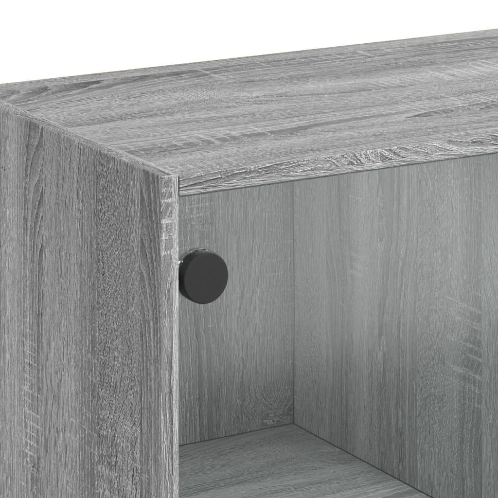Credenza con Ante Grigio Sonoma 68x37x142 cm Legno Multistrato - homemem39