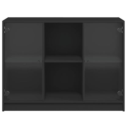 Credenza Nero 102x37x75,5 cm in Legno Multistrato - homemem39