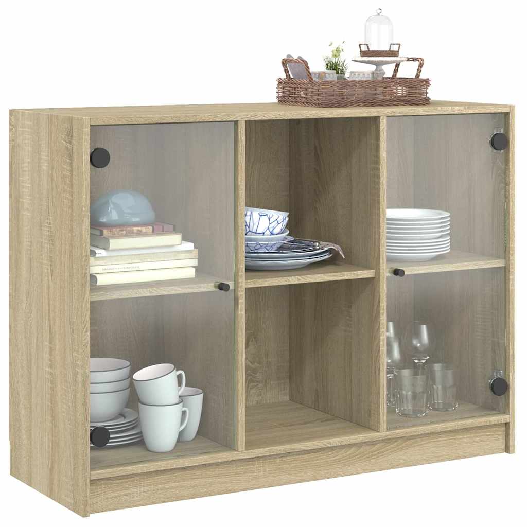 Credenza Rovere Sonoma 102x37x75,5 cm in Legno Multistrato - homemem39