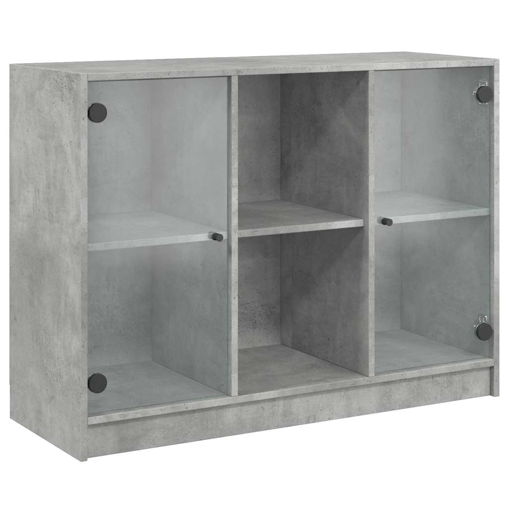 Credenza Grigio Cemento 102x37x75,5 cm in Legno Multistrato - homemem39