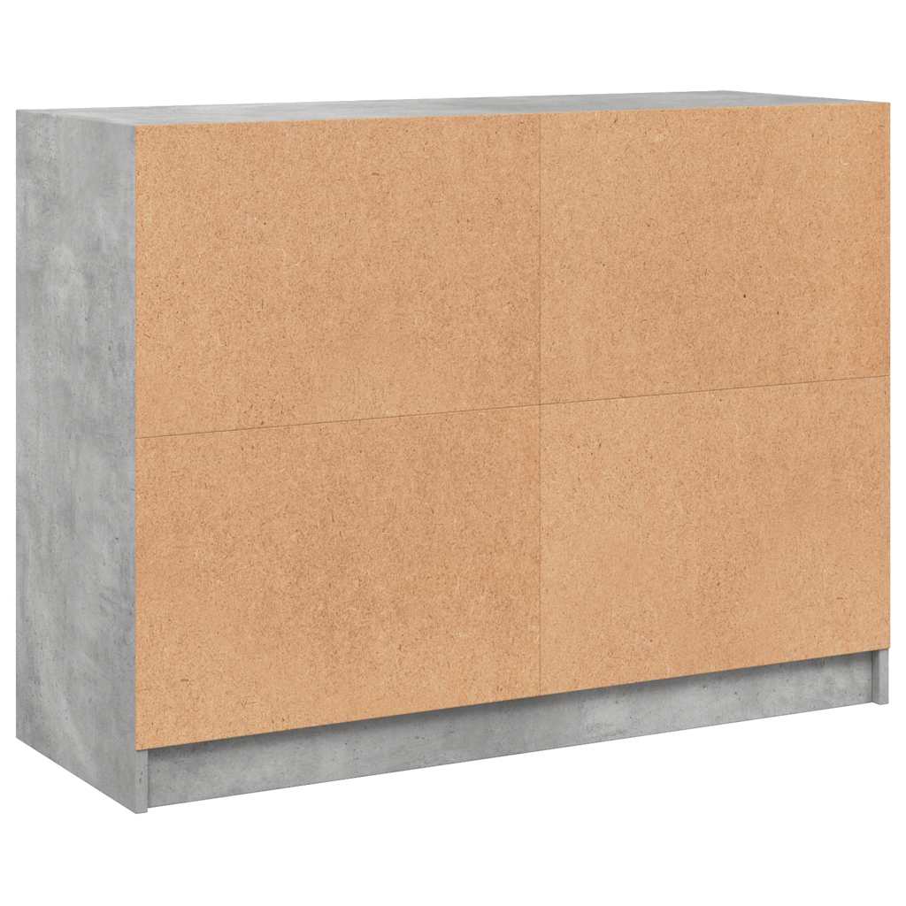 Credenza Grigio Cemento 102x37x75,5 cm in Legno Multistrato - homemem39