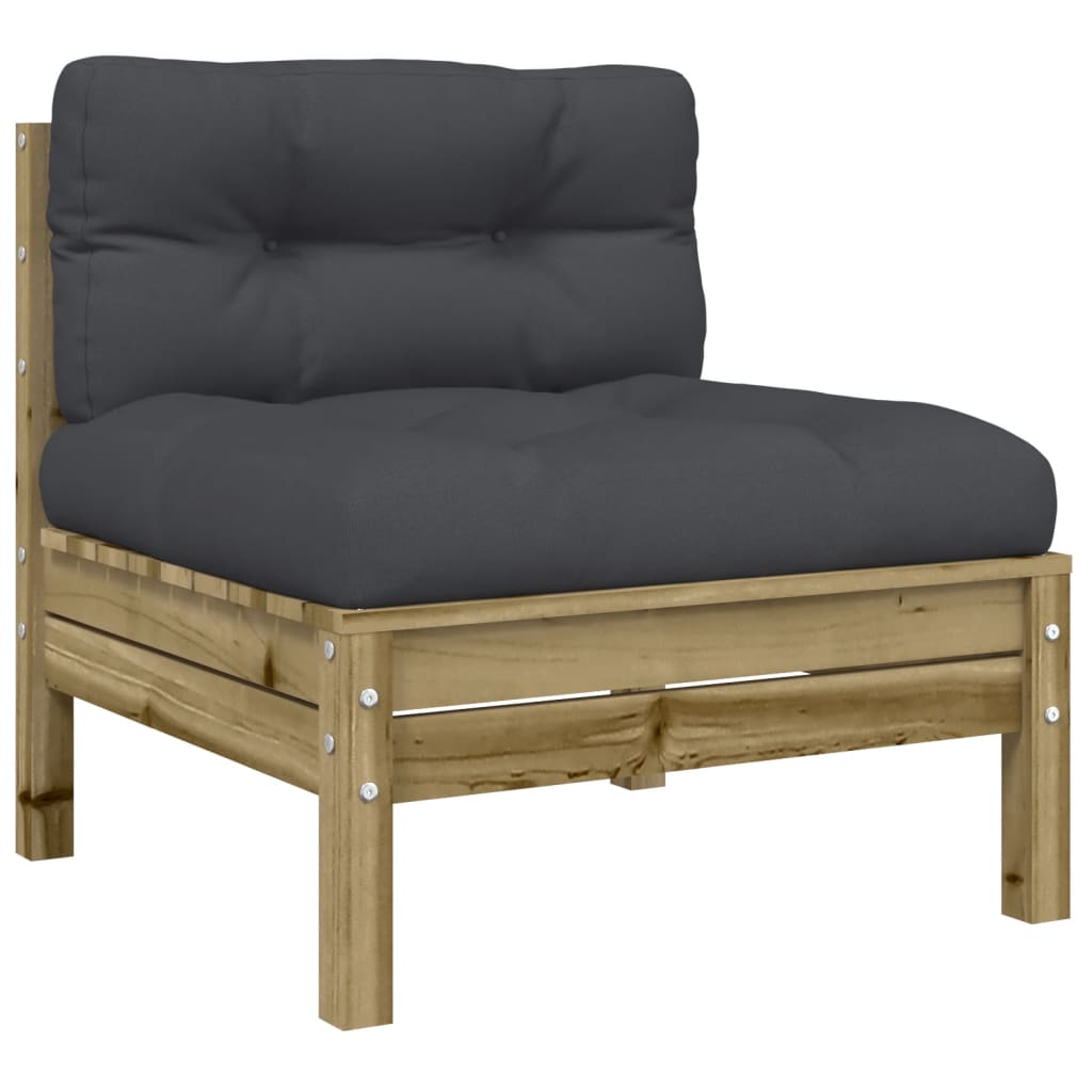 Set Divani da Giardino 5pz con Cuscini Legno Impregnato di Pino | homemem39