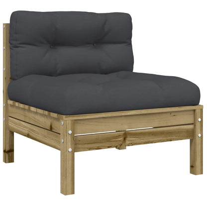 Set Divani da Giardino 5pz con Cuscini Legno Impregnato di Pino | homemem39