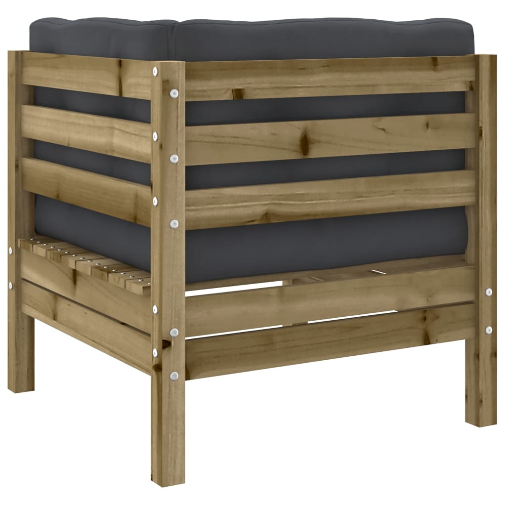 Set Divani da Giardino 5pz con Cuscini Legno Impregnato di Pino | homemem39