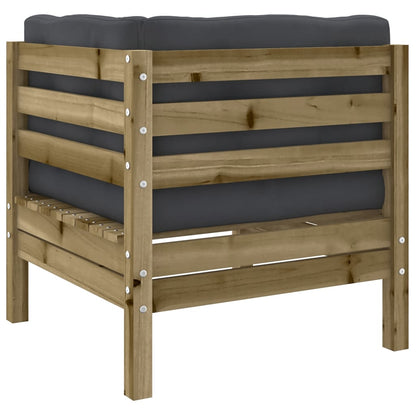 Set Divani da Giardino 5pz con Cuscini Legno Impregnato di Pino | homemem39
