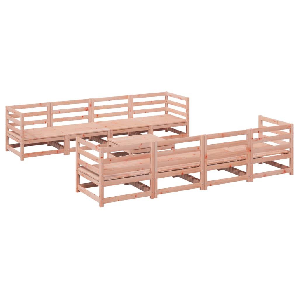 Set Divani da Giardino 9 pz in Legno Massello Abete Douglas | homemem39