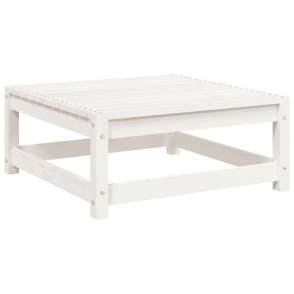 Set Divani da Giardino 9 pz Bianco in Legno Massello di Pino