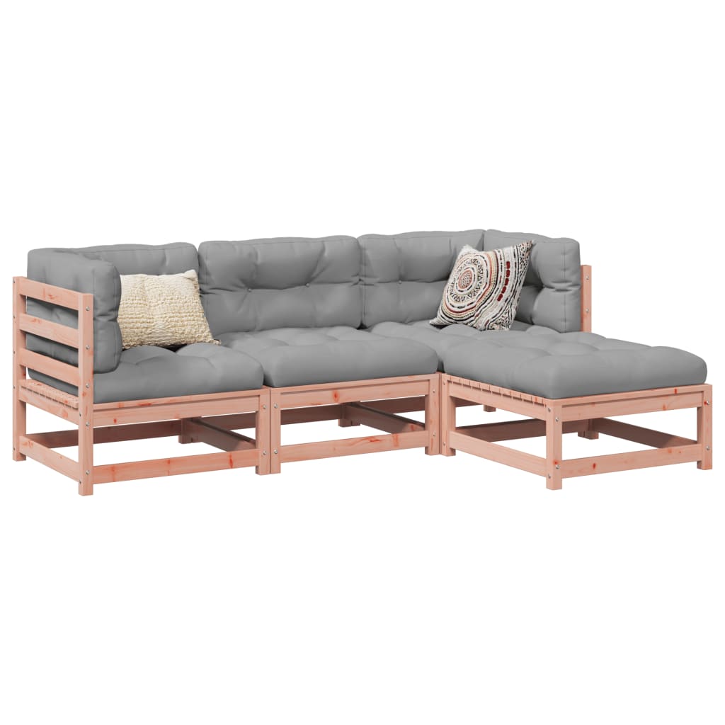 Set Divani da Giardino 4 pz in Legno Massello Abete Douglas | homemem39