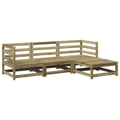 Set Divani da Giardino 4 pz in Legno Impregnato di Pino | homemem39