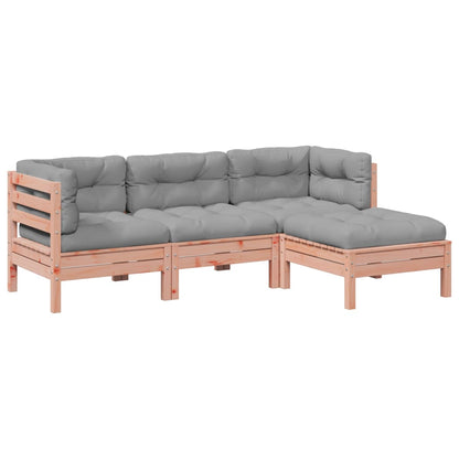 Set Divani Giardino 4 pz Cuscini Legno Massello Abete Douglas | homemem39