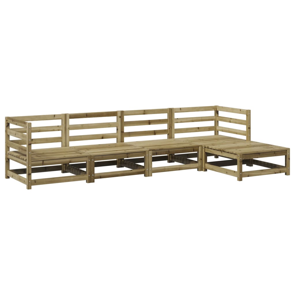 Set Divani da Giardino 5 pz in Legno Impregnato di Pino - homemem39