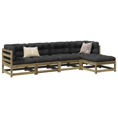 Set Divani da Giardino 5 pz in Legno Impregnato di Pino | homemem39