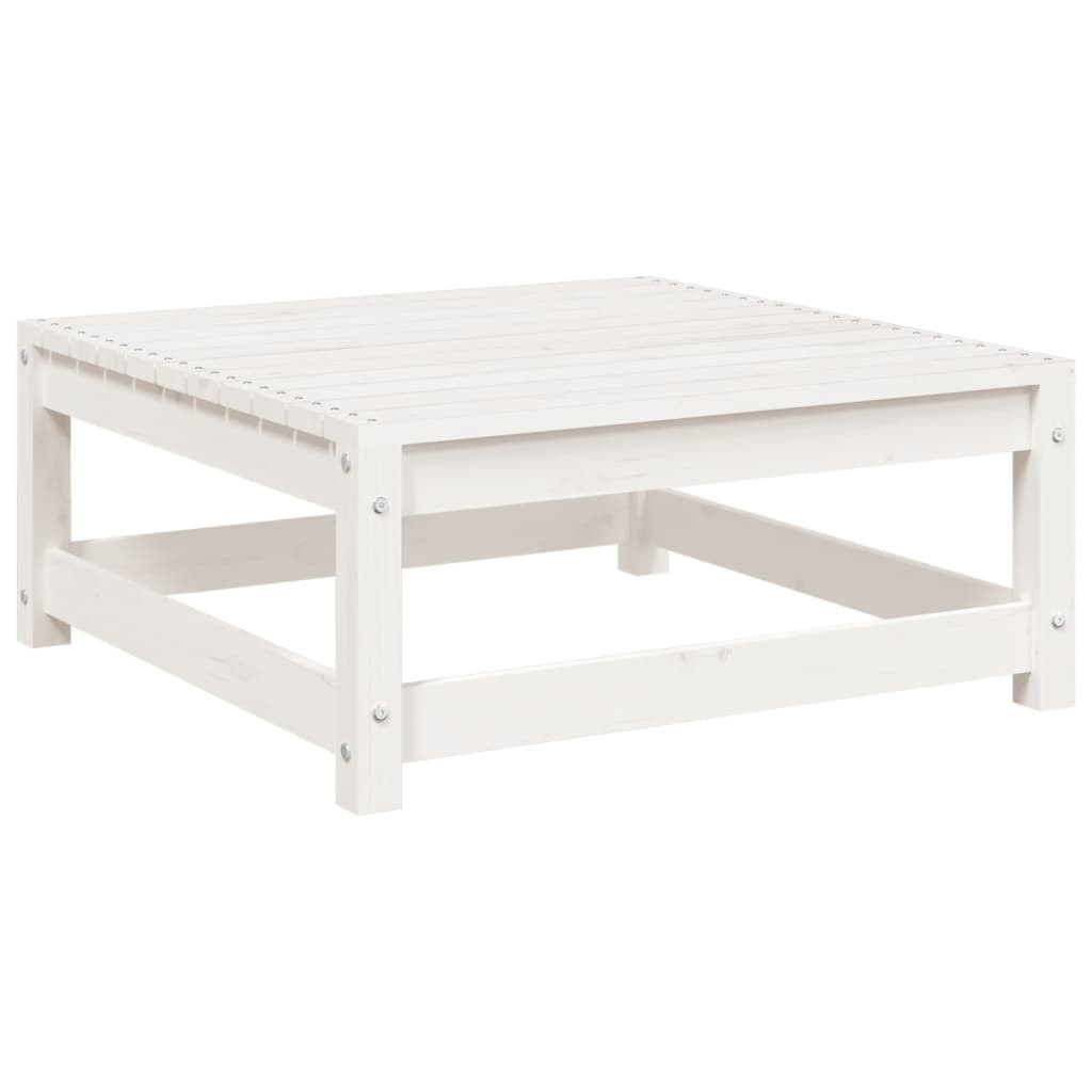 Set Divani da Giardino 6 pz Bianco in Legno Massello di Pino