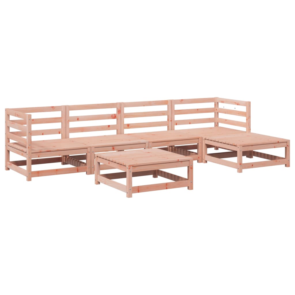 Set Divani da Giardino 6 pz in Legno Massello Abete Douglas | homemem39