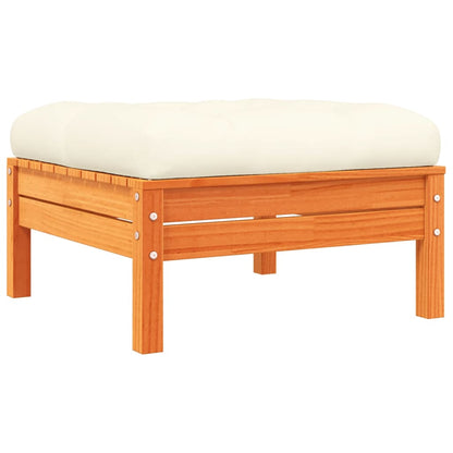 Set Divani Giardino 6pz con Cuscini Marrone Cera Massello Pino | homemem39