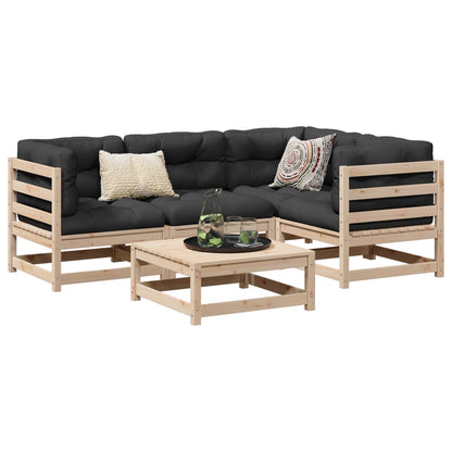 Set Divani da Giardino 5 pz in Legno Massello di Pino | homemem39