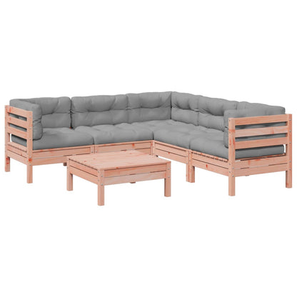 Set Divani Giardino 6 pz Cuscini Legno Massello Abete Douglas | homemem39