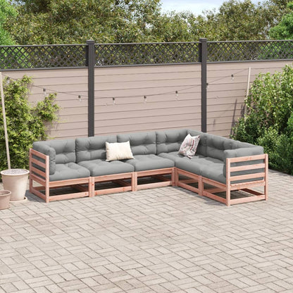 Set Divani da Giardino 6 pz in Legno Massello Abete Douglas | homemem39