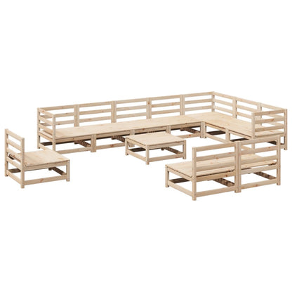 Set Divani da Giardino 11 pz in Legno Massello di Pino | homemem39