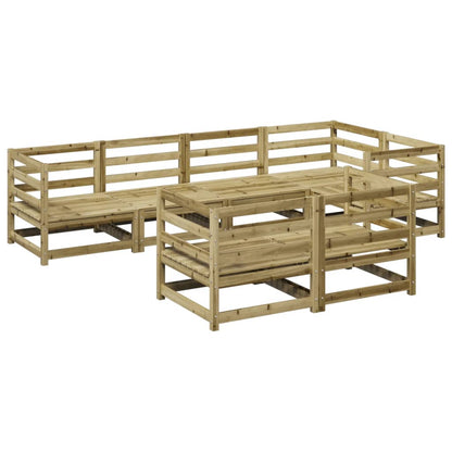 Set Divani da Giardino 7 pz in Legno Impregnato di Pino | homemem39