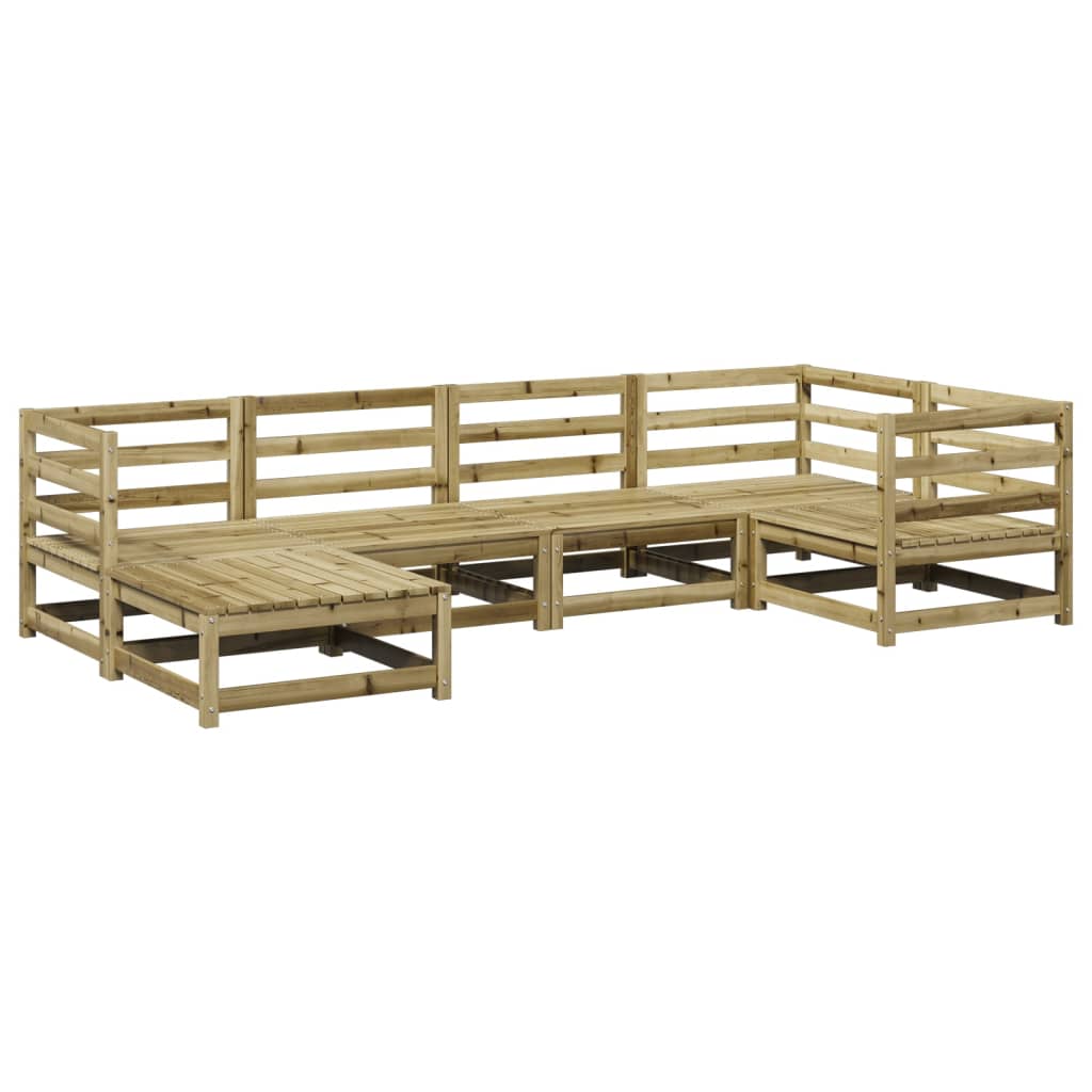 Set Divani da Giardino 6 pz in Legno Impregnato di Pino | homemem39