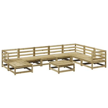 Set Divani da Giardino 9 pz in Legno Impregnato di Pino | homemem39