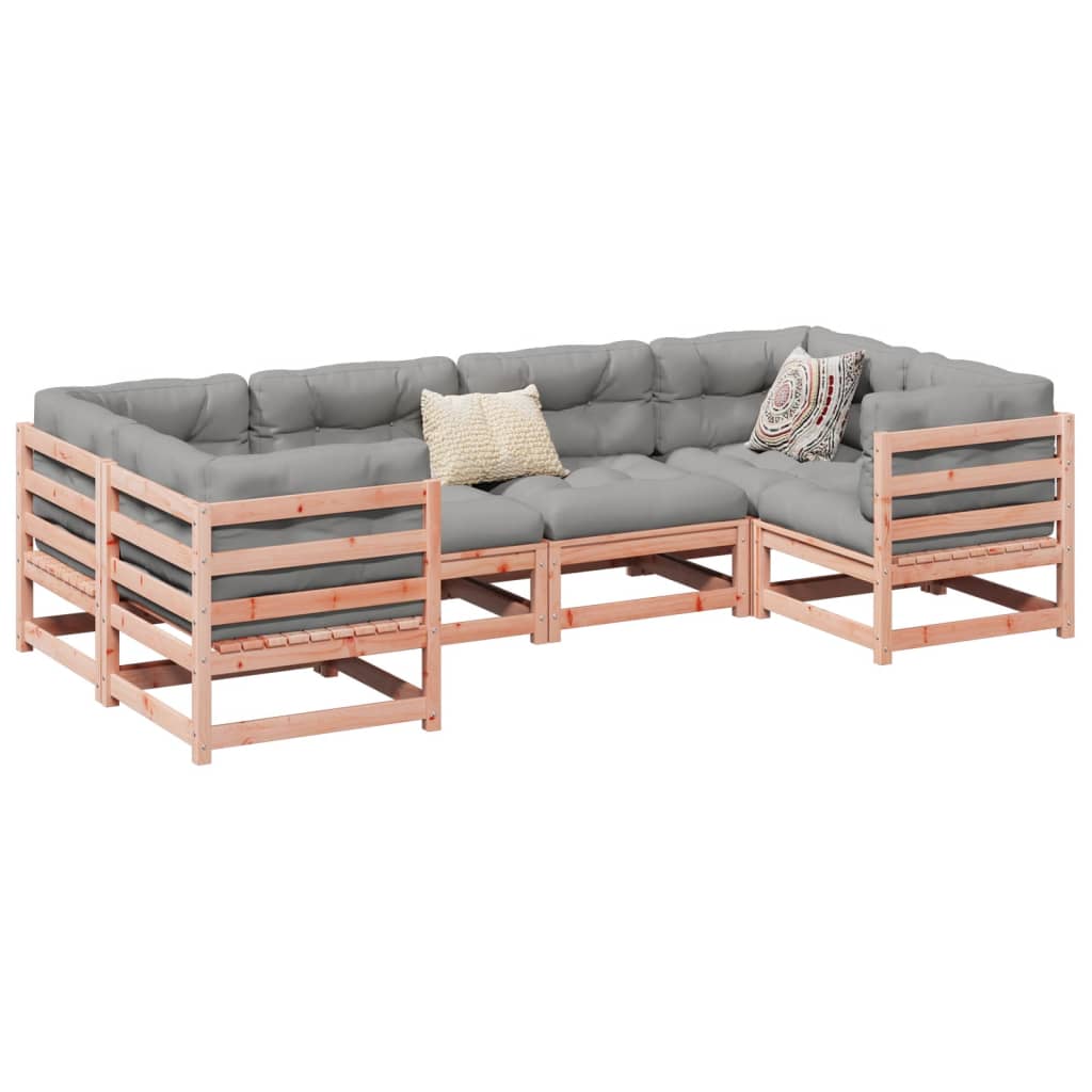 Set Divani da Giardino 6 pz in Legno Massello Abete Douglas | homemem39